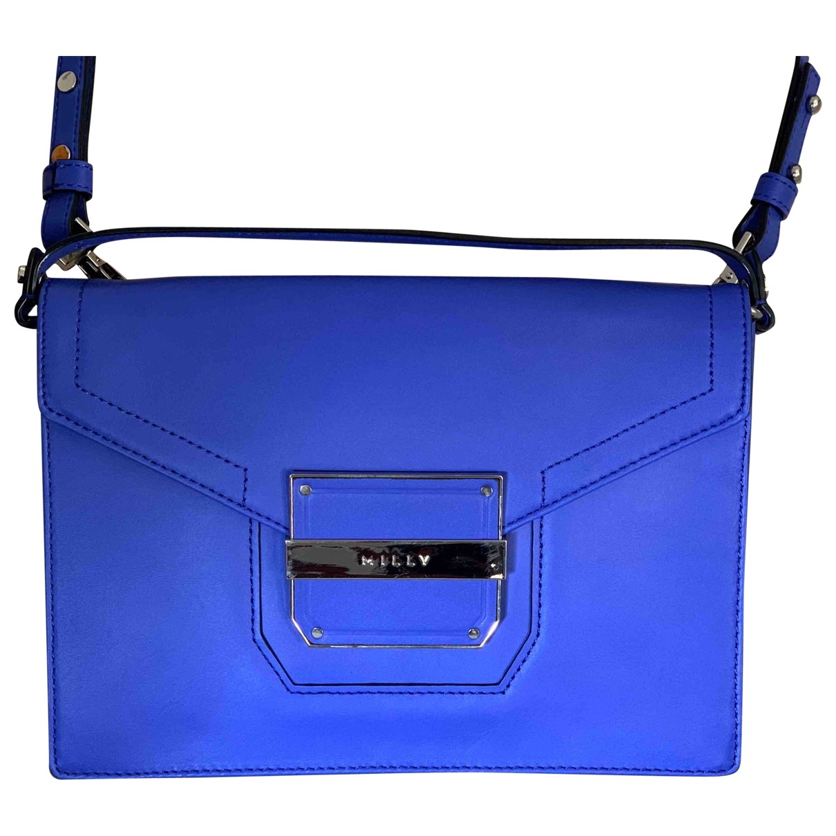 Leather crossbody bag Milly Blue in ...